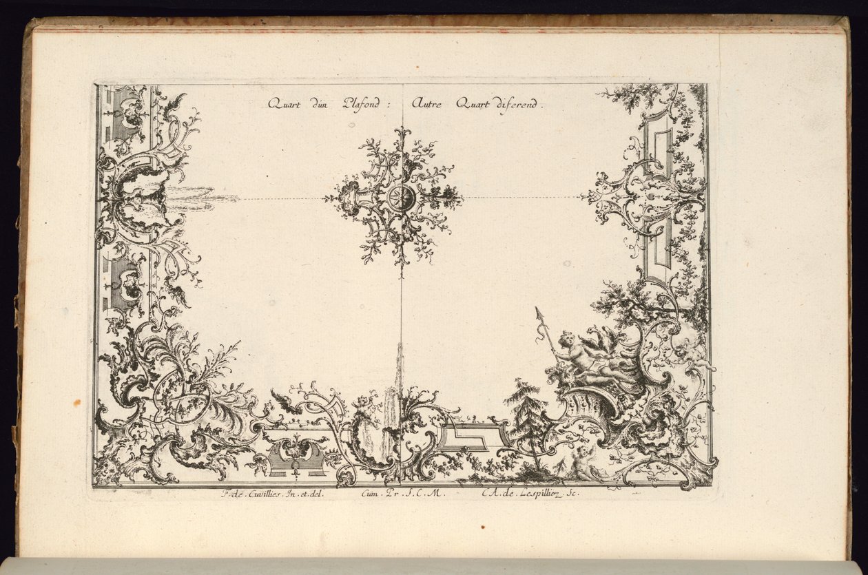 Two Quarters of a Ceiling, Nouveau Livre de Plafonds (Ny takbok) av Carl Albert von Lespilliez