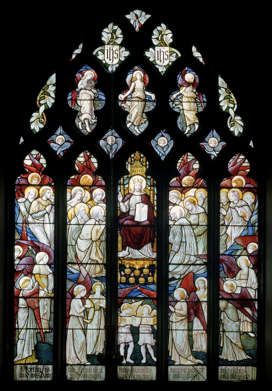 Latchford, Christchurch, Shrigley & Hunt (1873-1982), Carl Almquist, Kristus i ära dyrkad av änglar, 1887 av Carl Almquist