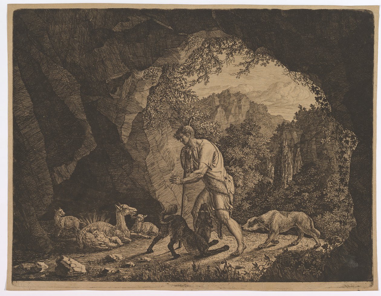 Herden som hittar Romulus nära geten.n.d. av Carl Baron von Vittinghoff