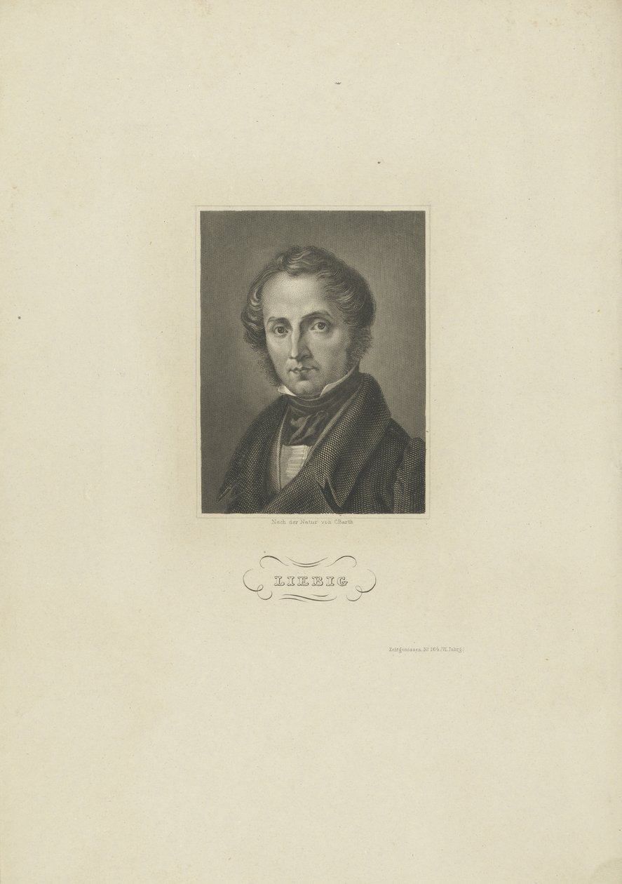 Porträtt av kemisten Justus von Liebig, ca. 1840. av Carl Barth