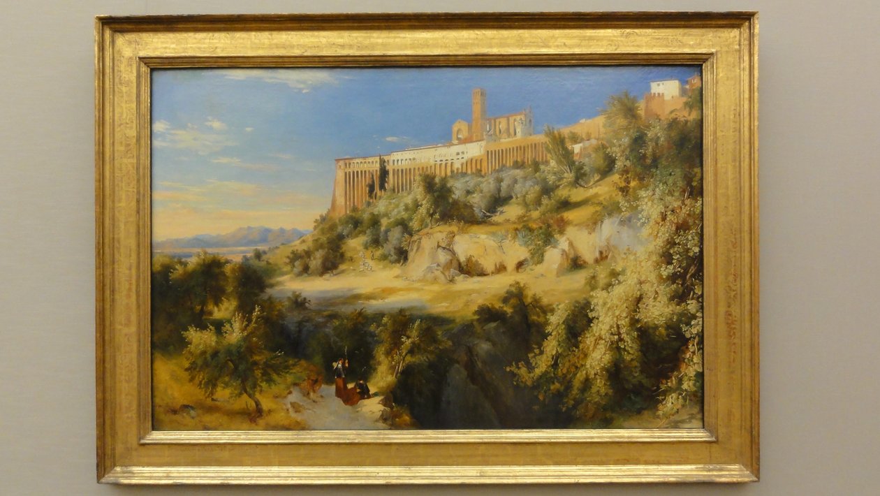 Tyska: Blick auf Assisi Utsikt över Assisi av Carl Blechen