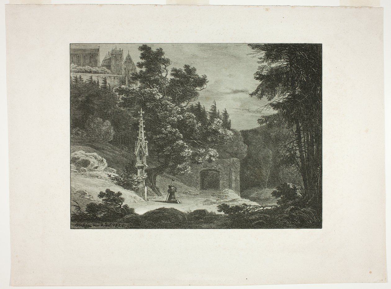 Pilgrim i skogen av Carl Blechen