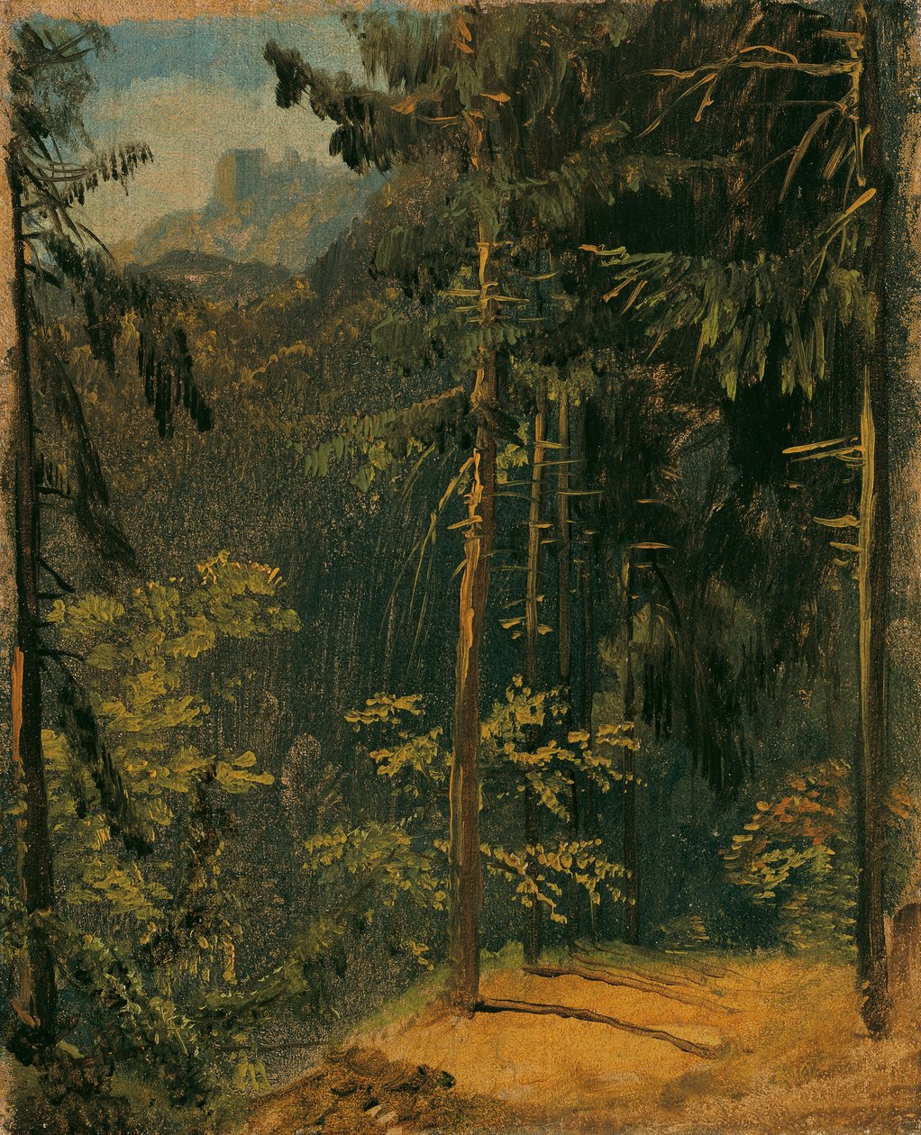 Skogsstig i Harz av Carl Blechen