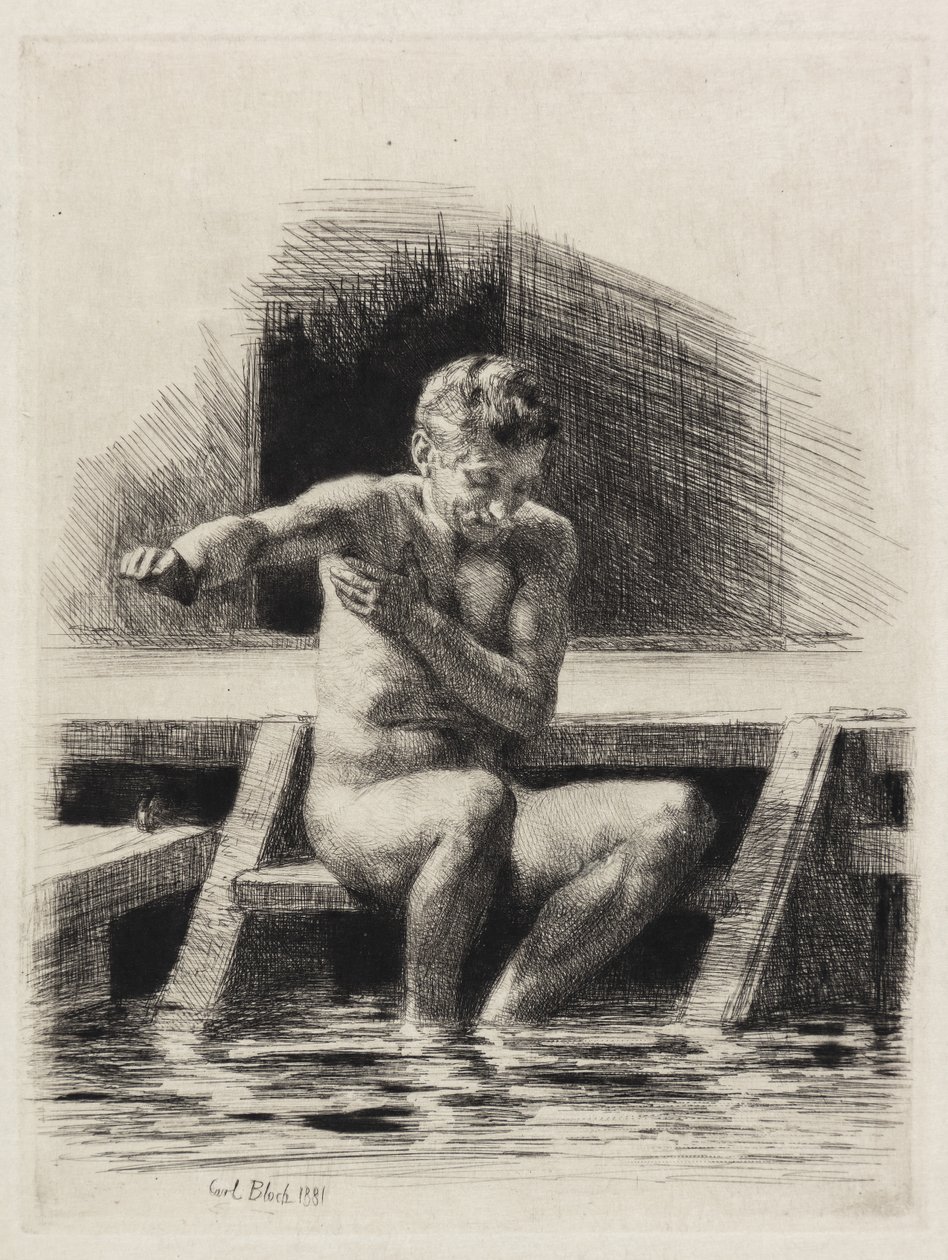 Den badande mannen av Carl Bloch