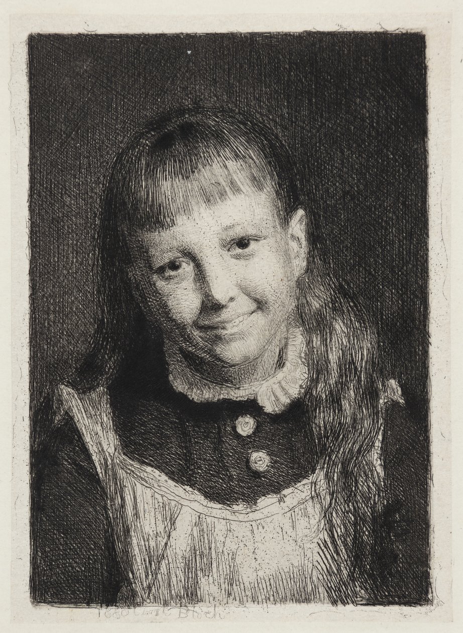 Den skrattande tjejen. Porträtt av Ida Alma Bloch av Carl Bloch