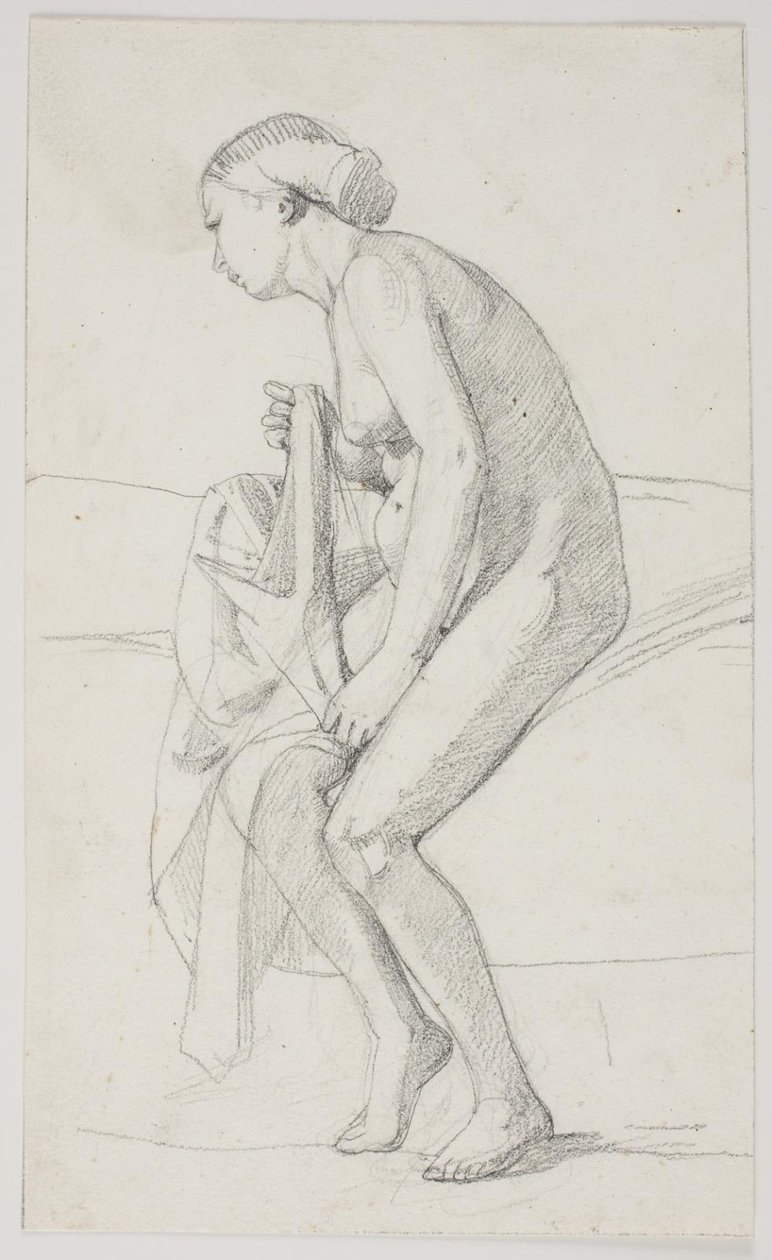 Studier till museets målning "Jairi dotter" (kms835) av Carl Bloch