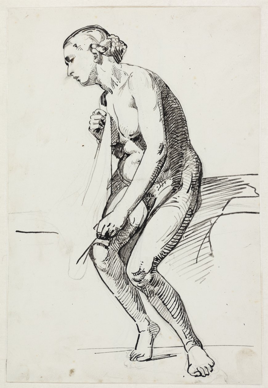Studier till museets målning "Jairi dotter" (kms835) av Carl Bloch