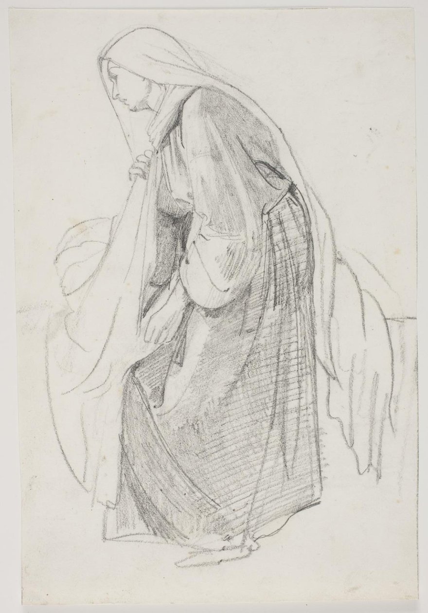 Studier till museets målning "Jairi dotter" (kms835) av Carl Bloch