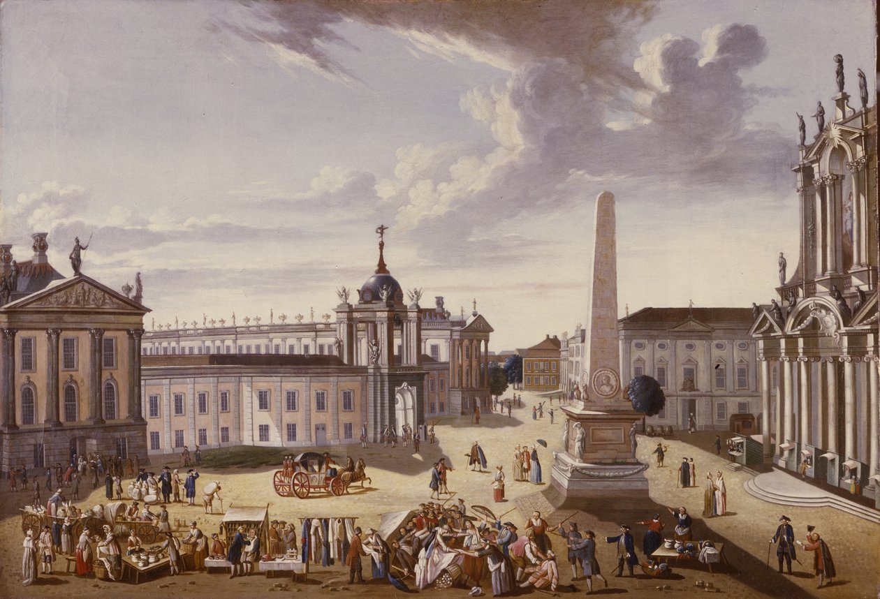 Utsikt över rådhuset, 1772 (se även 330437) av Carl Christian Baron