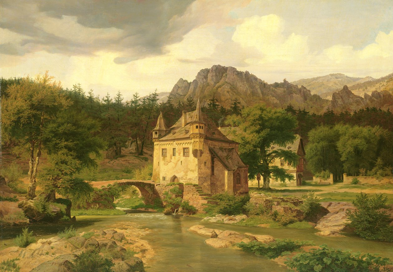 Slottet i bergen, 1835 av Carl Dahl