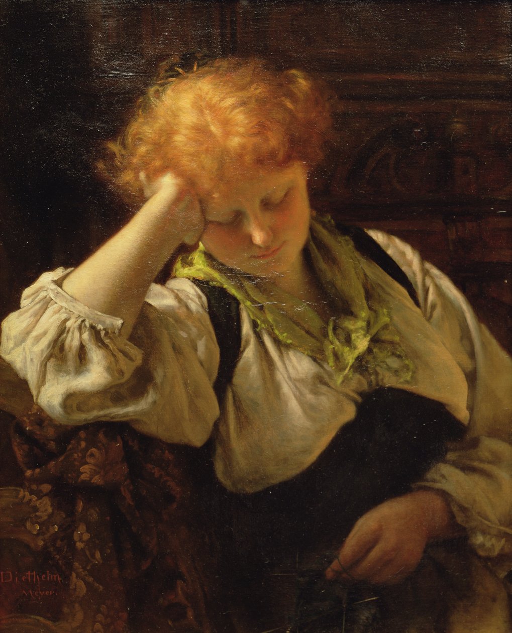 The Afternoon Nap (olja på duk) av Carl Diethelm Meyer