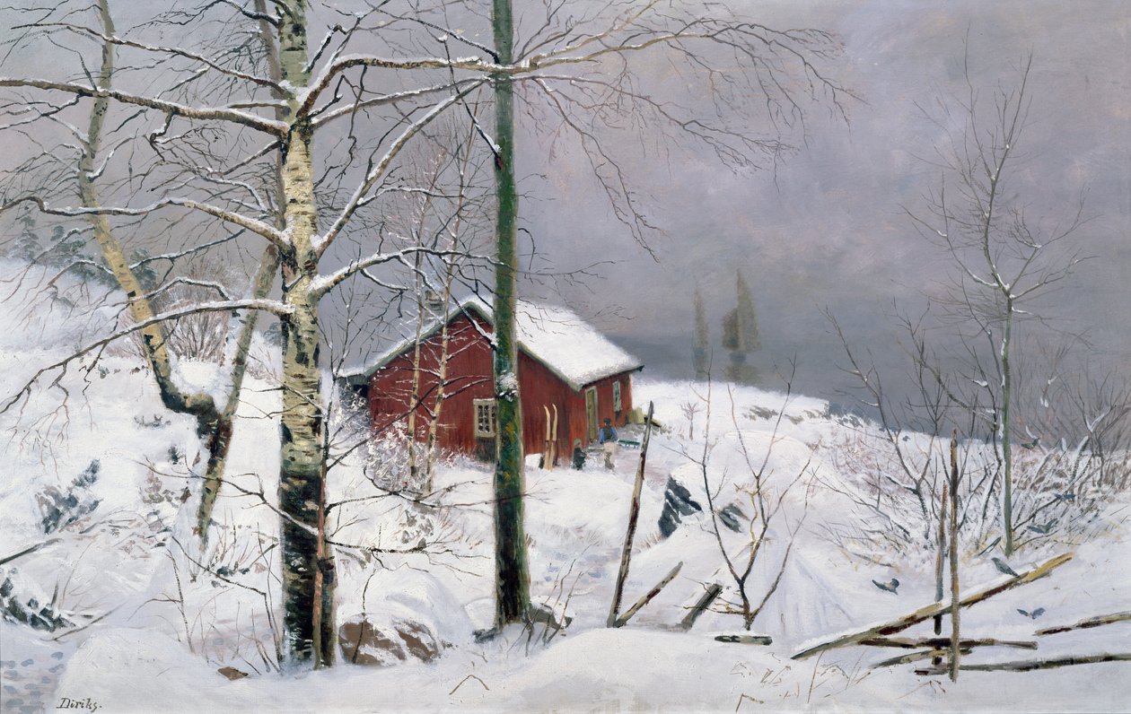 Ett småbruk (olja på duk) av Carl Edvard Diriks