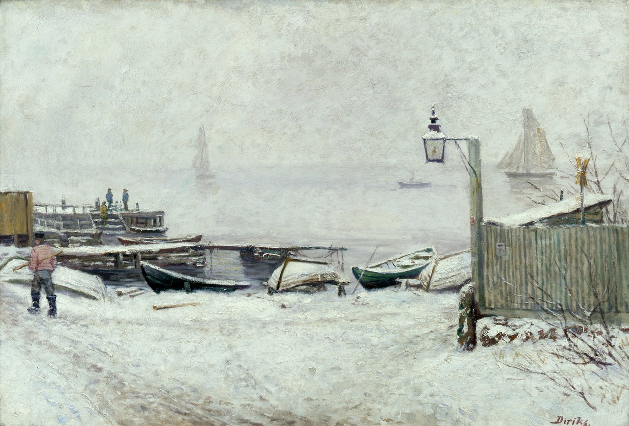 Decemberdag i Drøbak av Carl Edvard Diriks