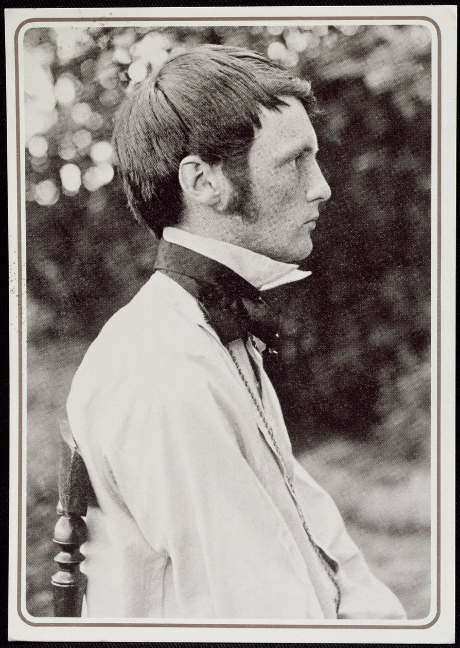 Porträtt av Heinrich Vogeler (1872-1942) 1898 (svart foto) av Carl Eeg