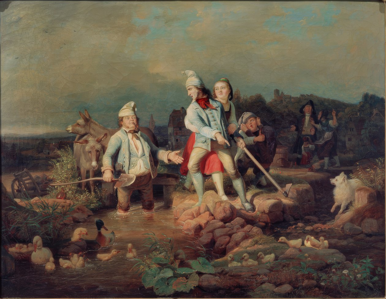 Bråkande mjölnare av Carl Engel von Rabenau