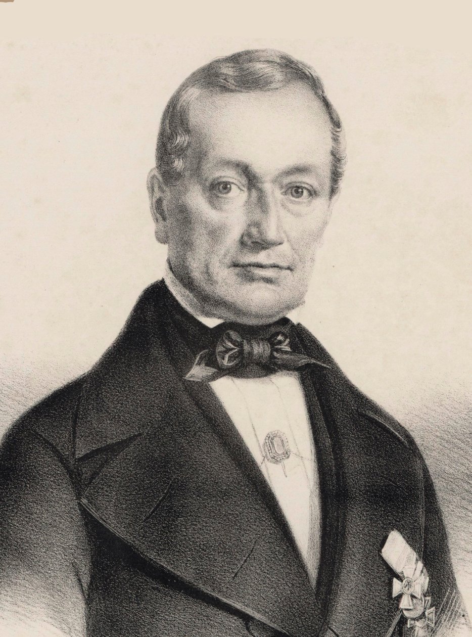Porträtt av kompositören Heinrich August Neithardt 1793-1861, ca. 1850. av Carl Fischer