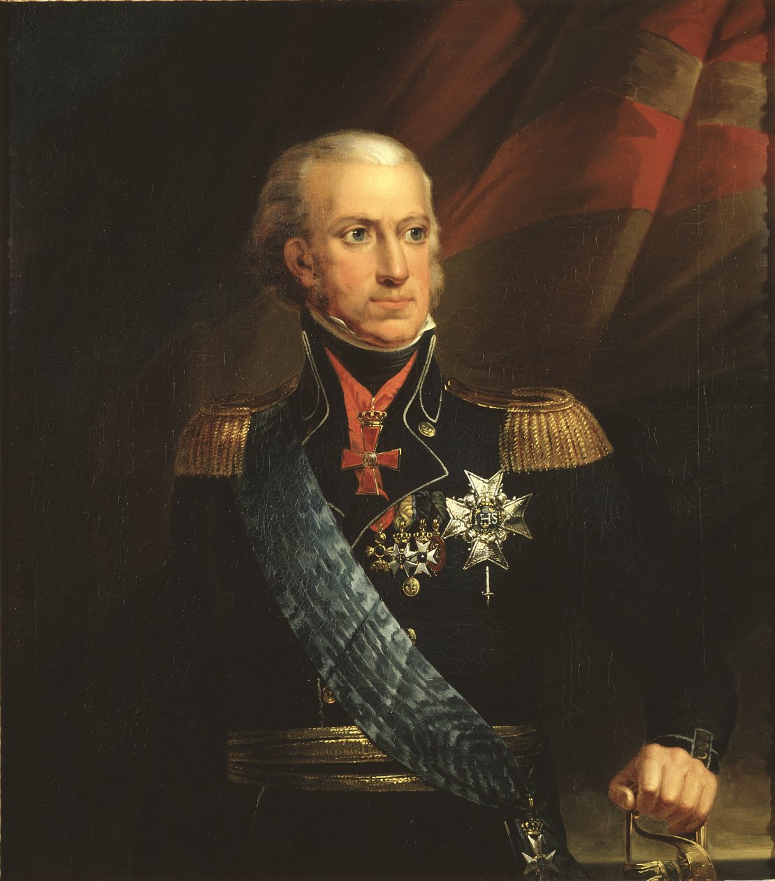 Karl XIII, roi de Suede - Porträtt av kung Karl XIII av Sverige (1748-1818), av Breda, Carl Frederik von (1759-1818). Olja på duk. Mått: 89x78 cm. Nationalmuseum Stockholm av Carl Frederick von Breda