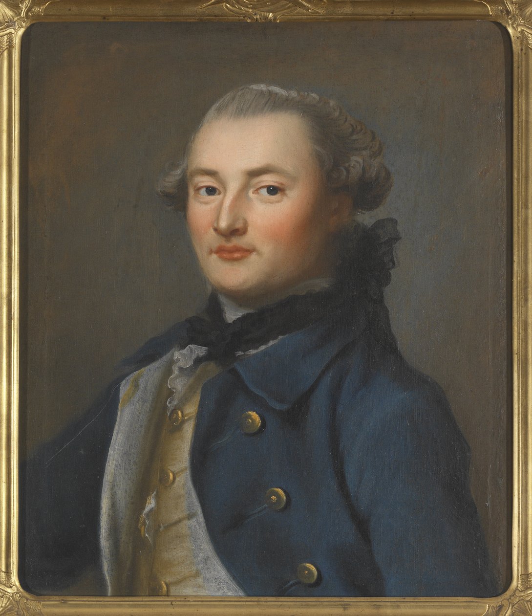 Greve Georg Magnus Sprengtporten, homme politique suedois, finlandais et russe - Porträtt av greve Georg Magnus Sprengtporten (1740-1819), av Brander, Carl Fredrich (1705-1779). Olja på duk, 1700-talets andra hälft. Mått: 60x50 cm. nationell musik av Carl Fredrich Brander