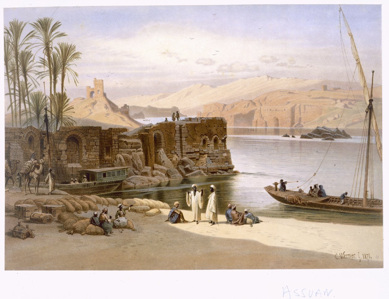 Assuan, 1871 av Carl Friedrich Heinrich Werner