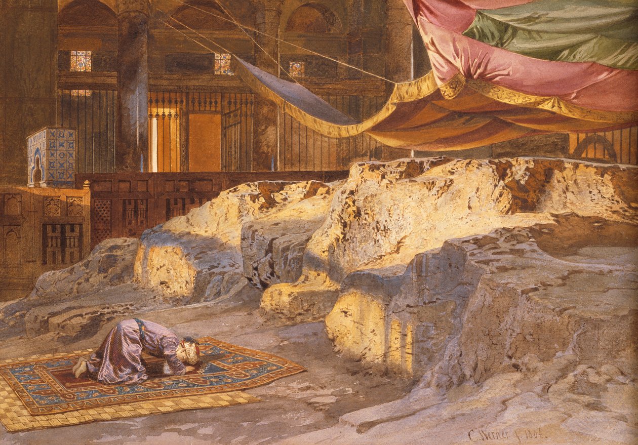 Inne i klippkupolen, 1864 av Carl Friedrich Heinrich Werner