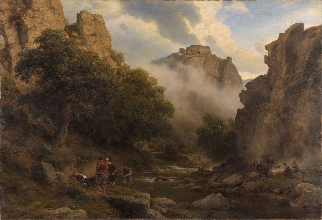 Bodedalen i Harz av Carl Friedrich Lessing