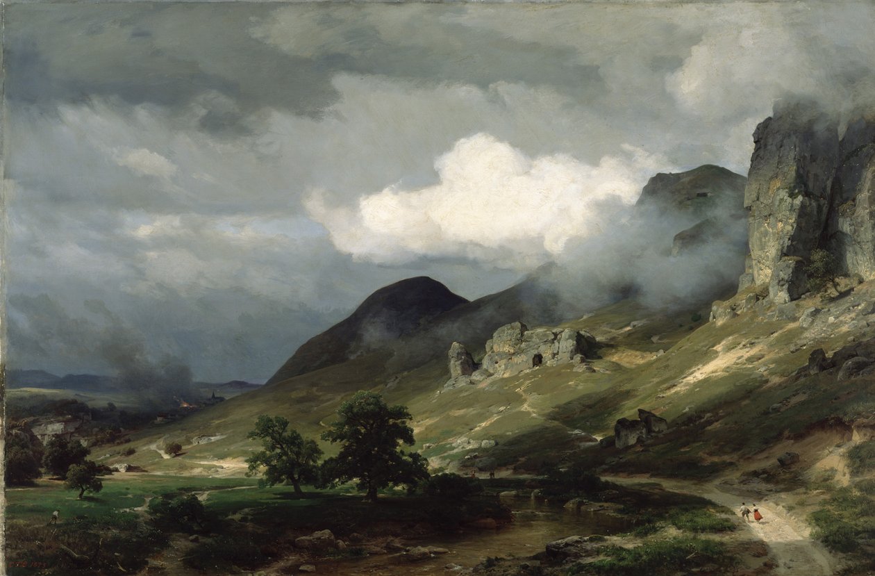Eifellandskap i åskväder av Carl Friedrich Lessing