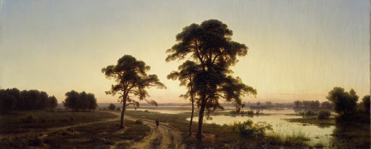 Schlesiskt landskap av Carl Friedrich Lessing