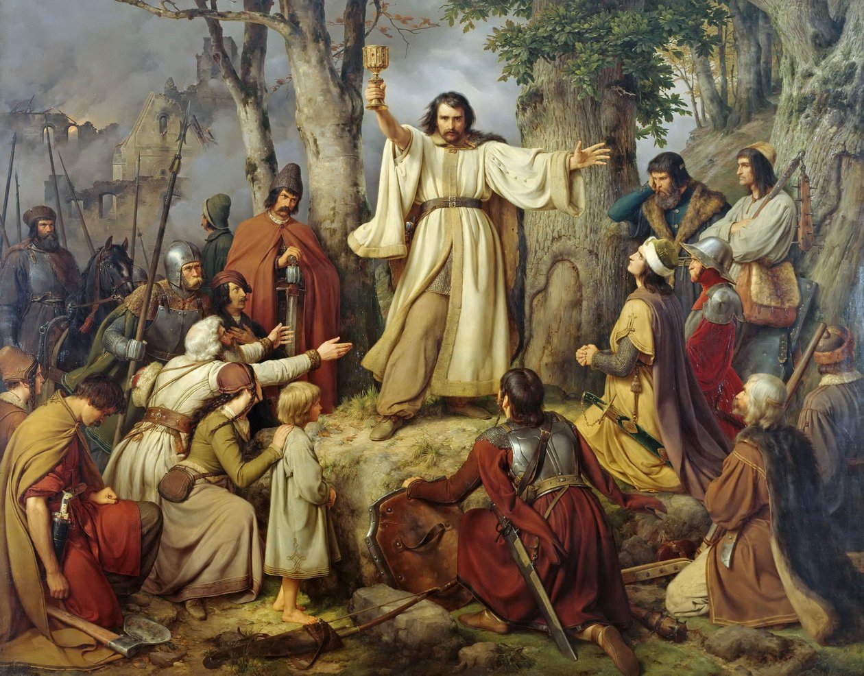 Hussitpredikan, 1836. av Carl Friedrich Lessing