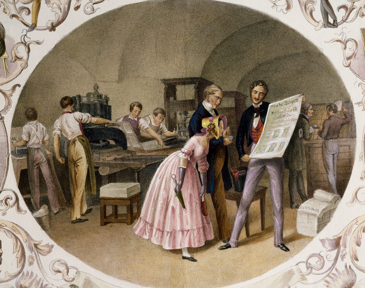 Inredning av tryckeri av Carl and Geiger Peter Johann Nepomuk Kunz