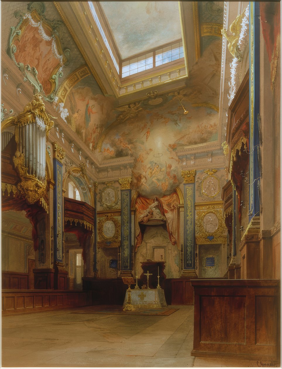 Kapell i slottet Charlottenburg av Carl Georg Anton Gräb