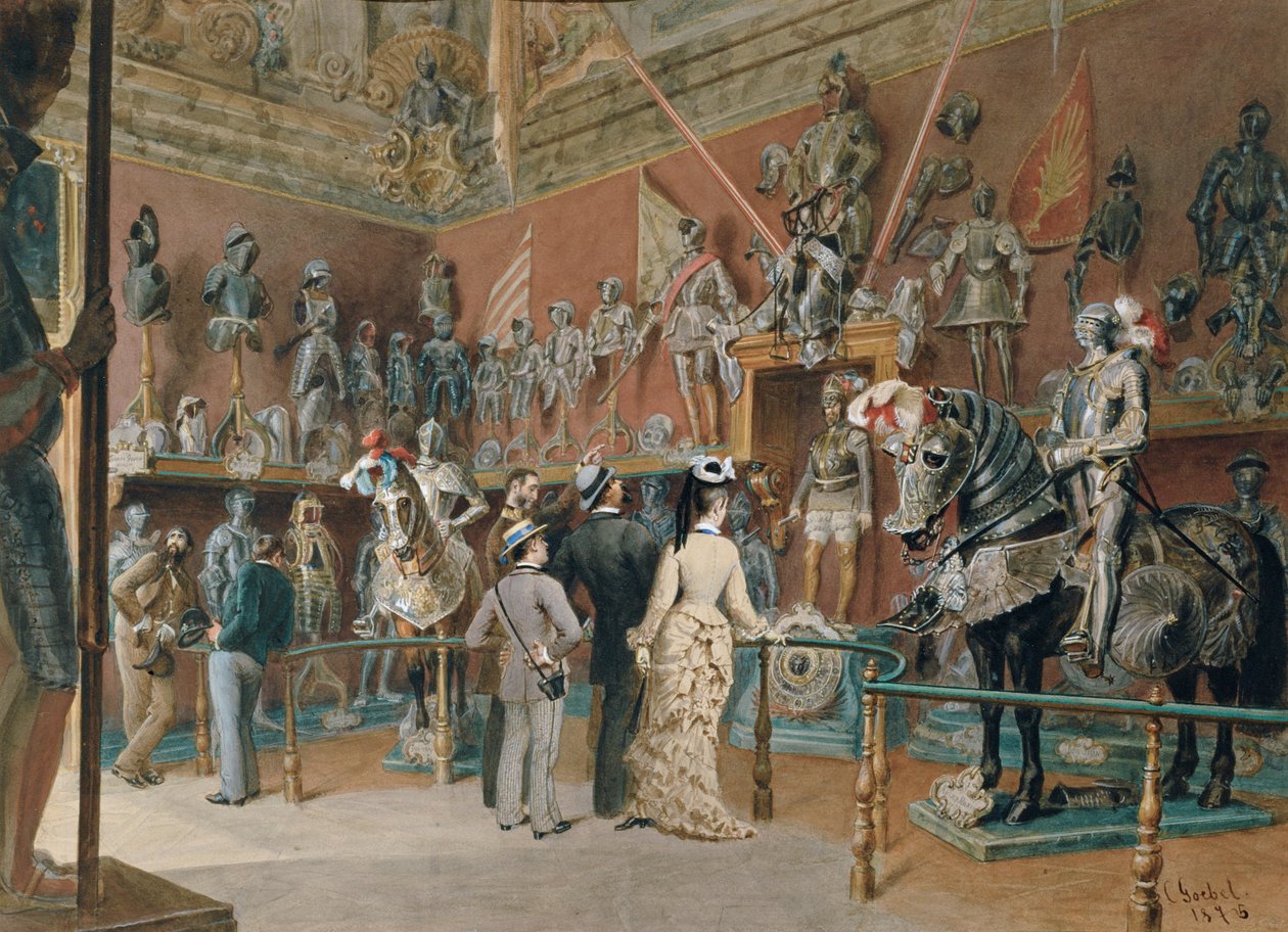 Armoury I från Ambras-samlingen av Carl Goebel der Jüngere