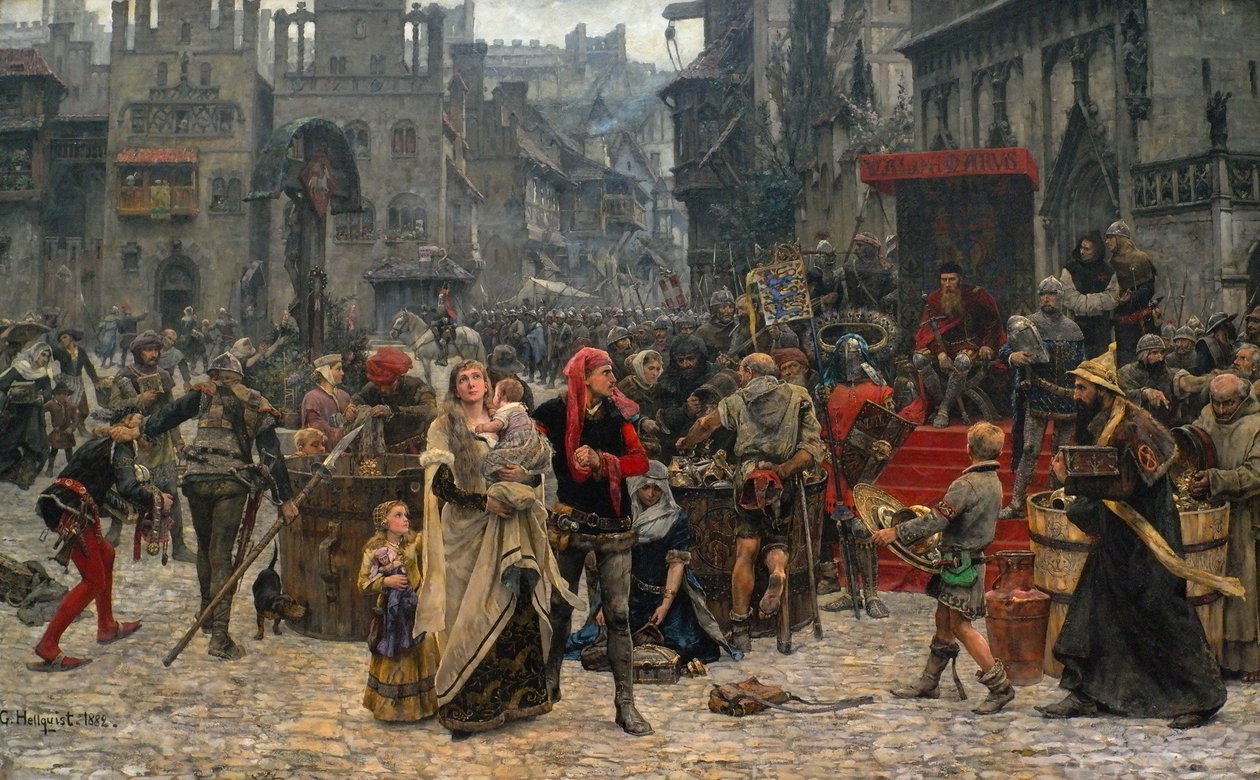 Valdemar IV Atterdag (c.1320-75) Håller Visby till lösen av Carl Gustaf Hellqvist
