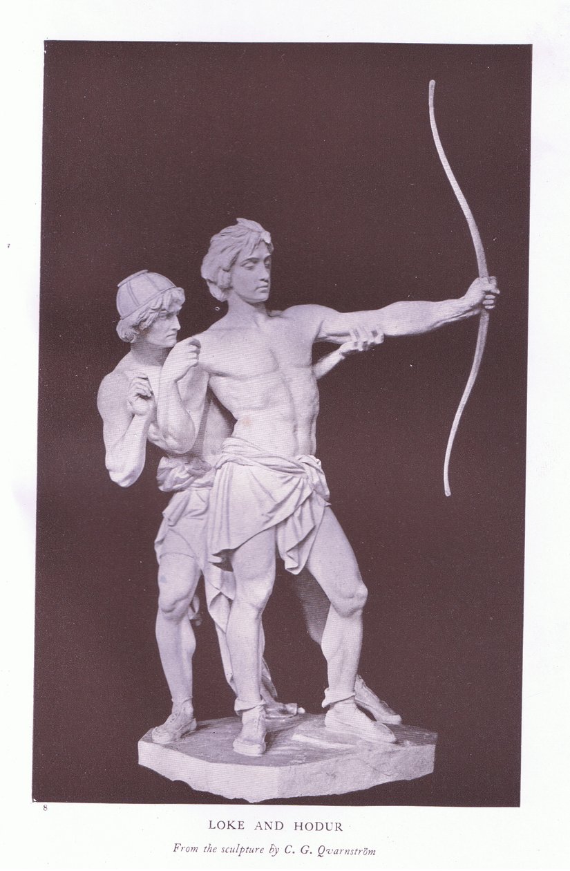 Loke och Hodur av Carl Gustav (after) Quarnstrom