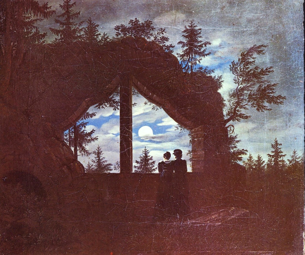 Tyska: Fönster vid Oybin i månskenet av Carl Gustav Carus