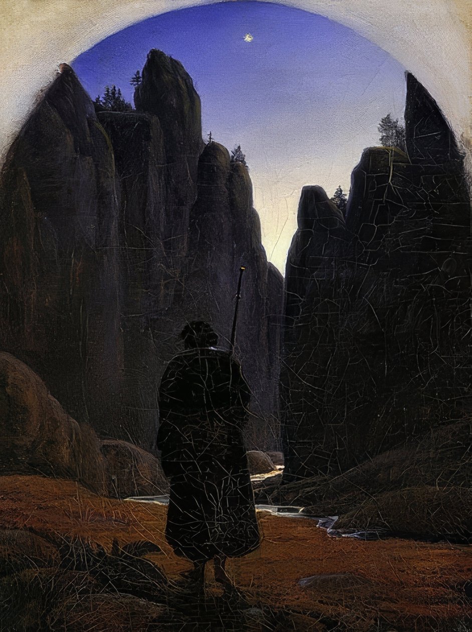 Pilgrimer i klippdalen. Omkring 1820 av Carl Gustav Carus