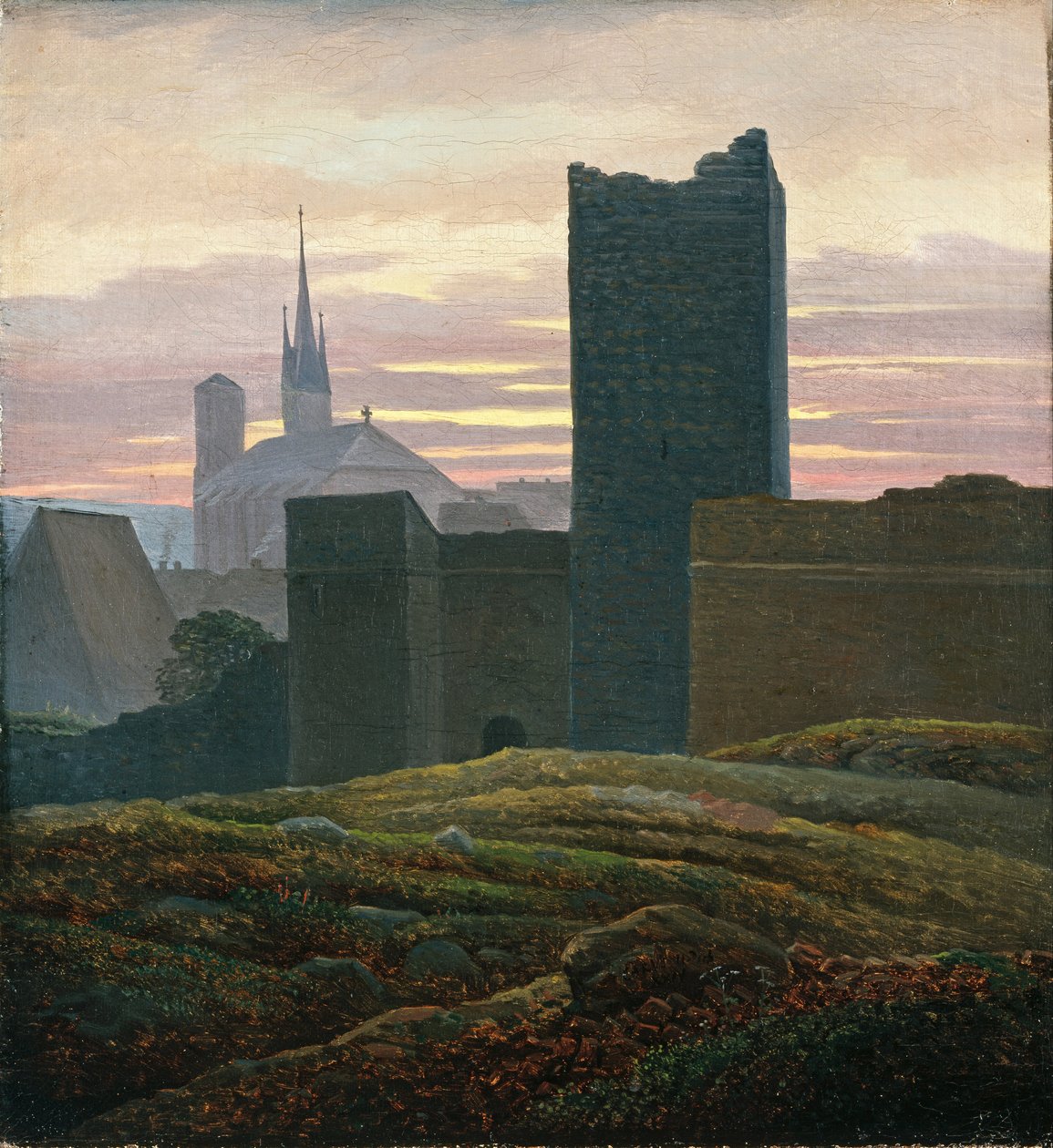 Det kungliga slottet Cheb av Carl Gustav Carus