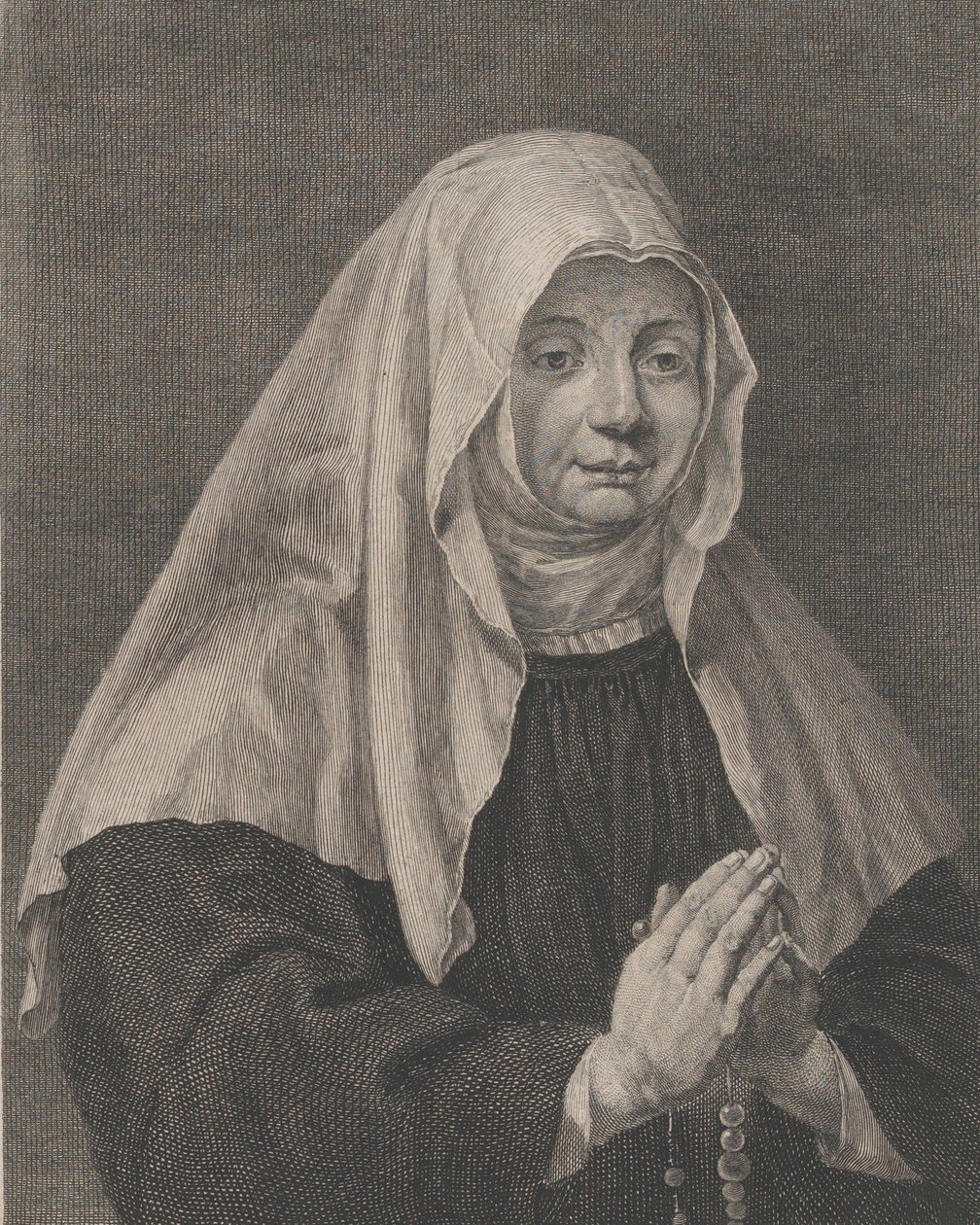 Porträtt av en bedjande nunna, ca. 1771. av Carl Guttenberg