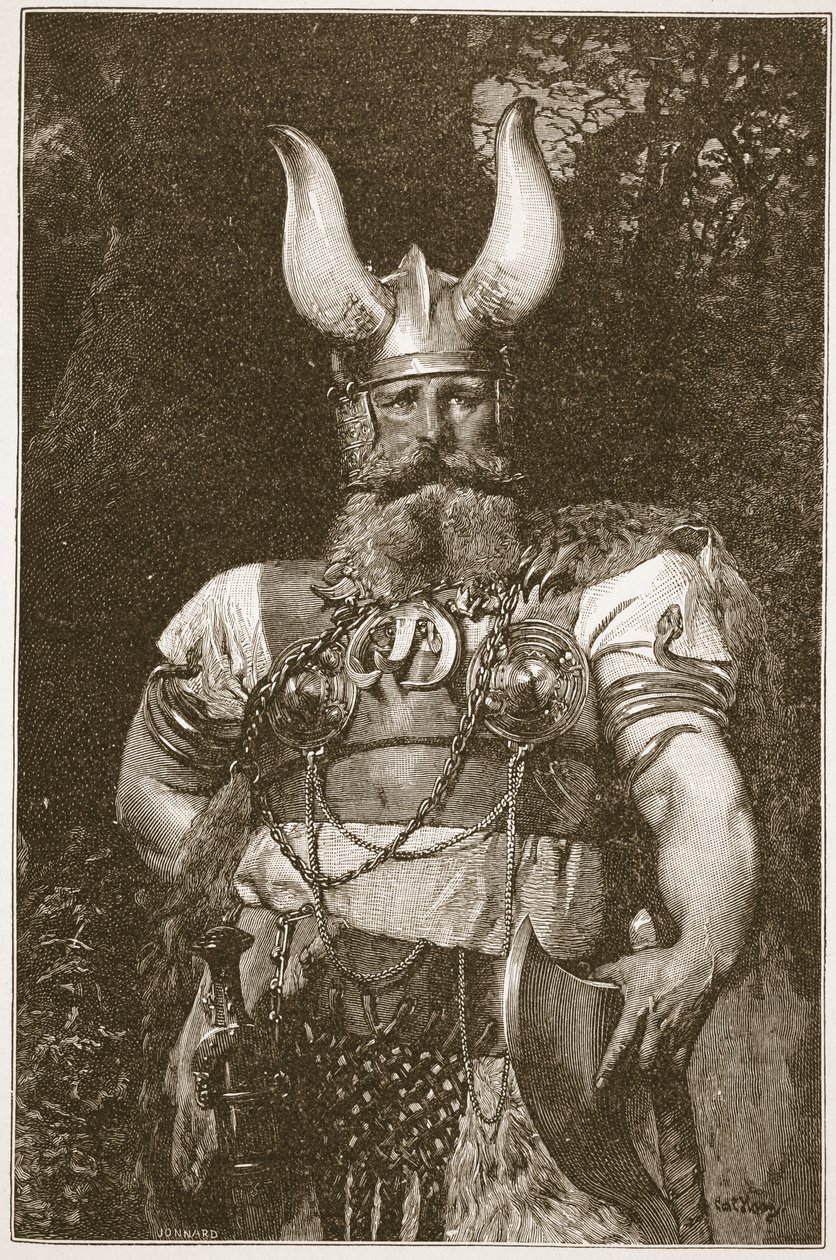 A Viking Chief, illustration från 
