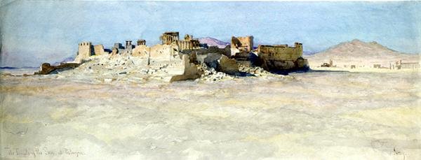 Sydöstra hörnet av solens tempel, Palmyra av Carl Haag