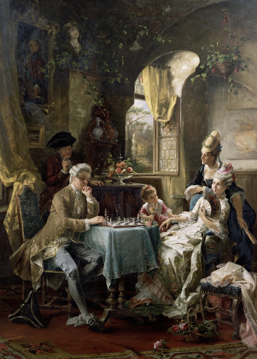 Schackspelarna, 1887 av Carl Herpfer