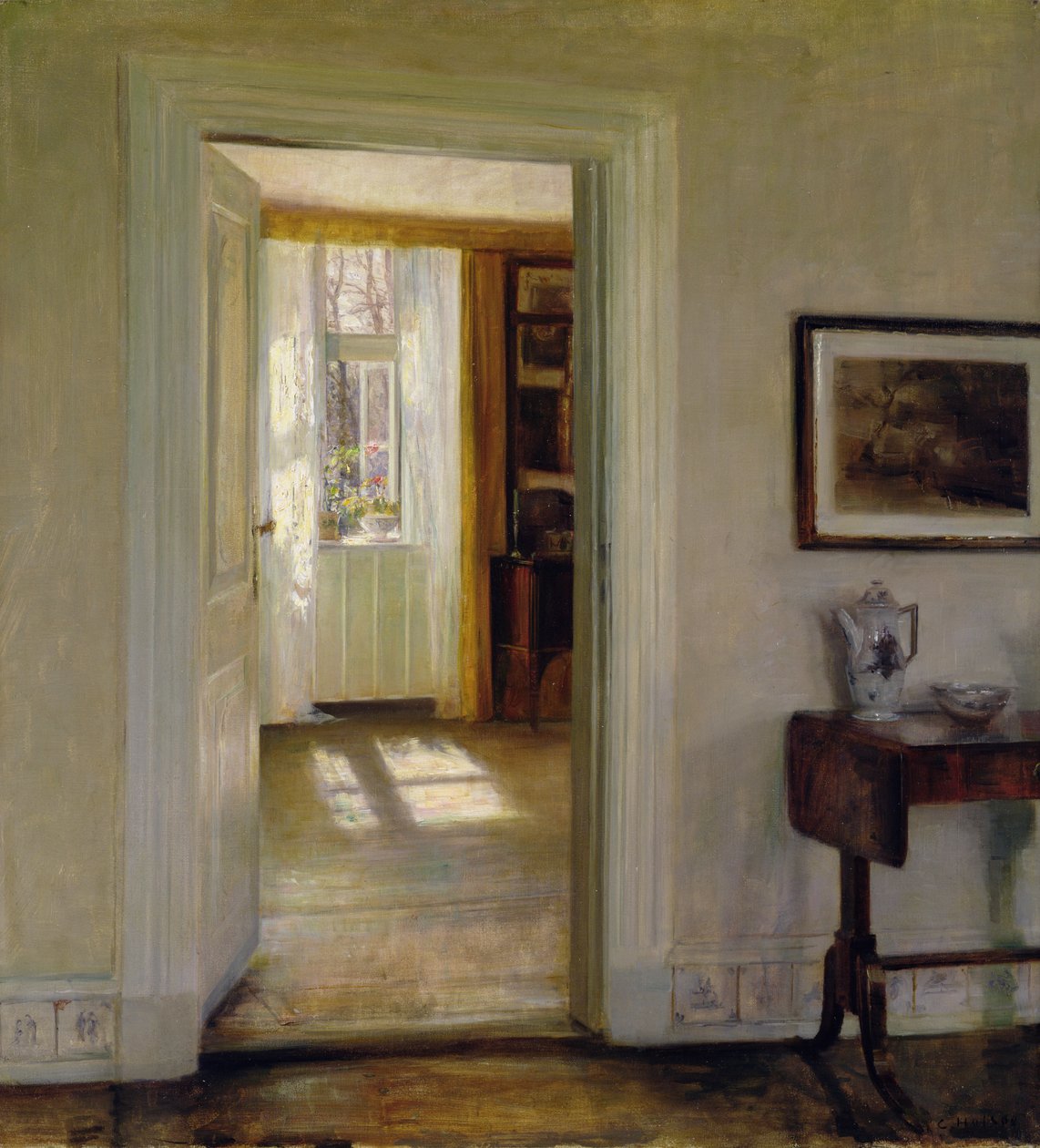 Interiör med trädgård av Carl Holsoe