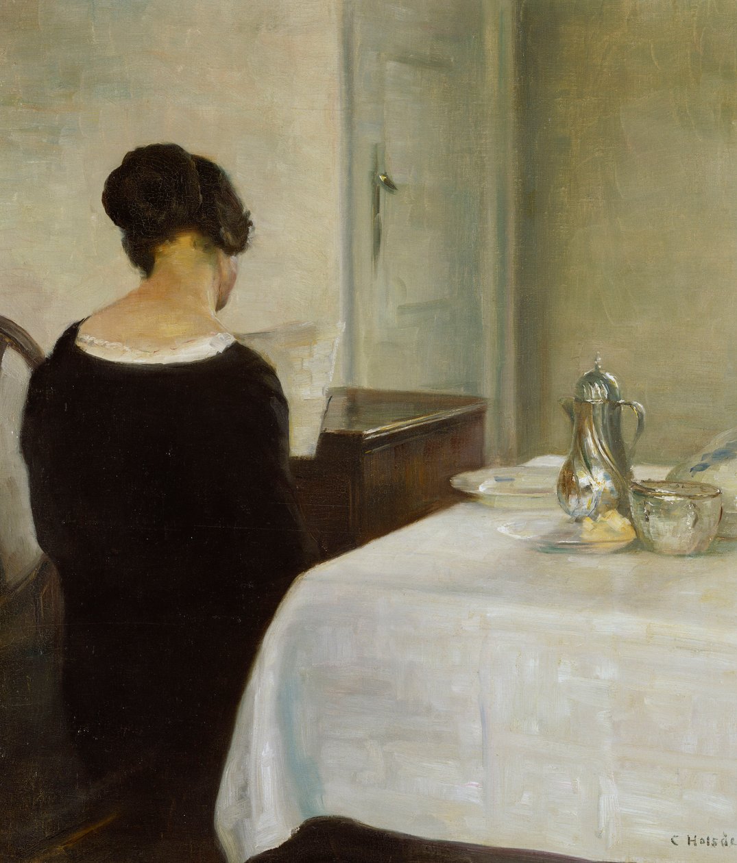 Brevet (olja på duk) av Carl Holsoe