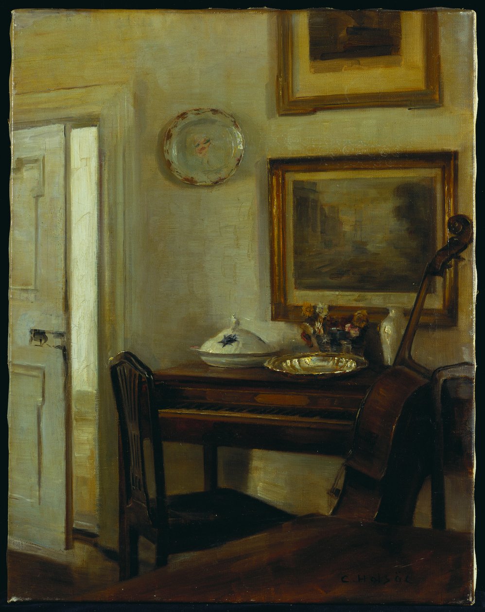 Musikrummet (olja på duk) av Carl Holsoe