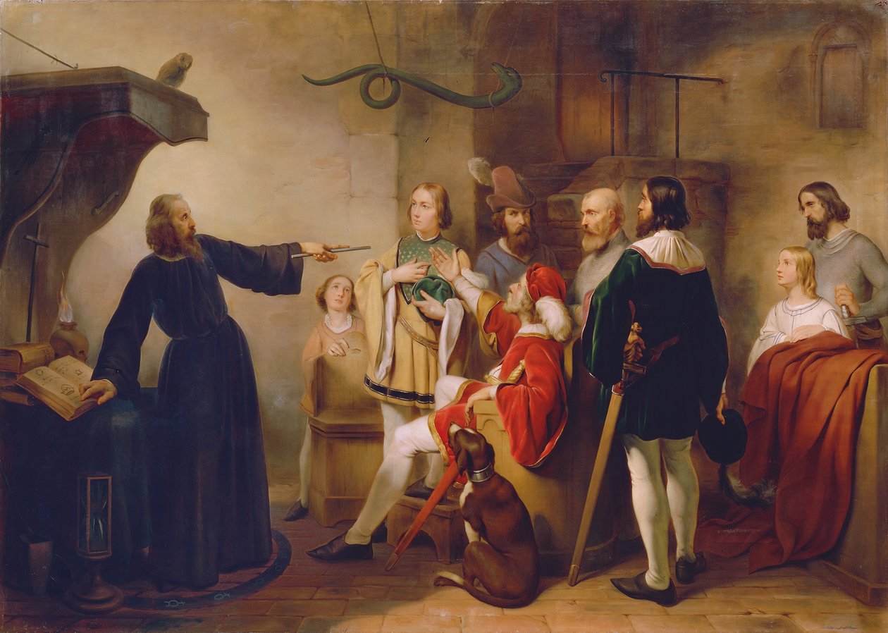 En astrolog förutspår Rudolf von Habsburg av Carl Johann Nepomuk Hemerlein