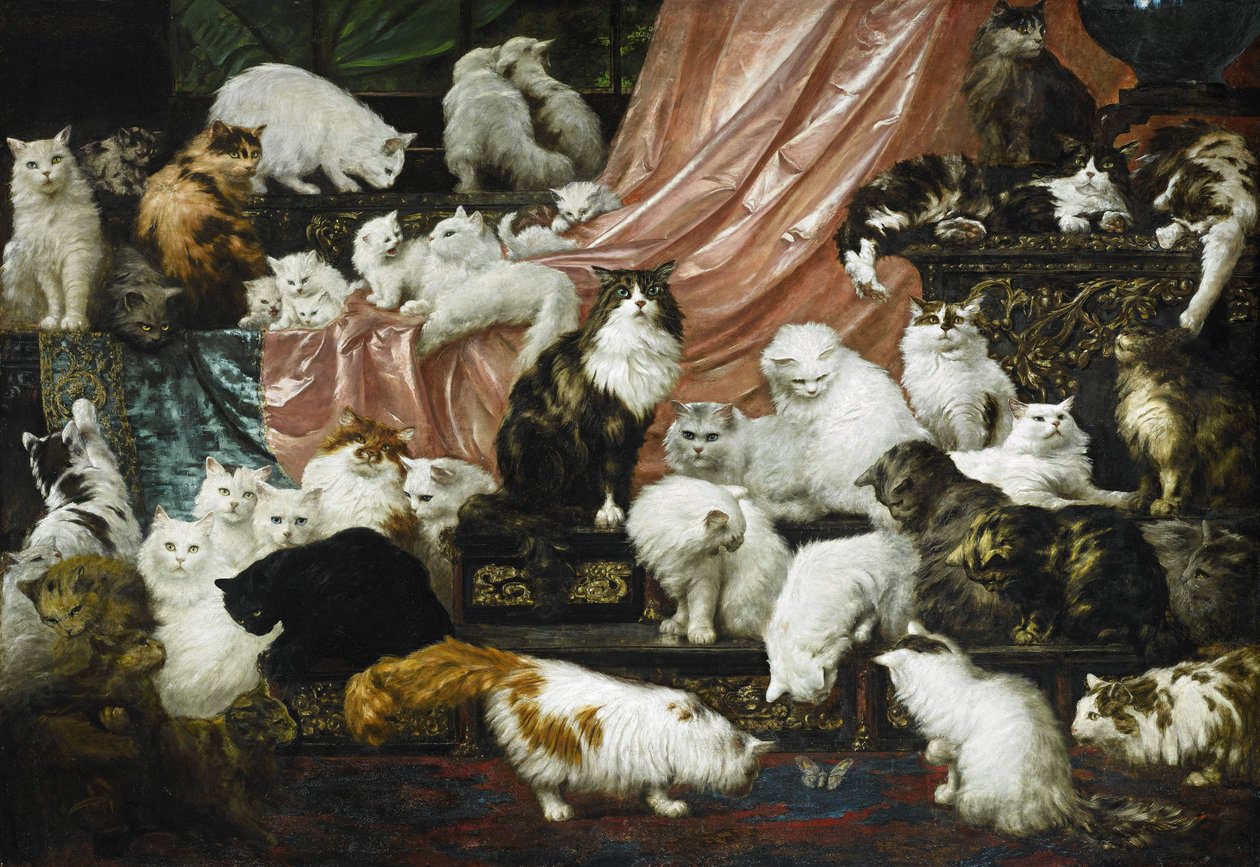 Min frus älskare, ca. 1890 (olja på duk) av Carl Kahler