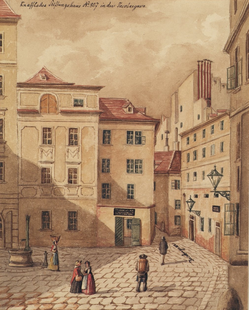 Knaffelsche Foundation House på Jacobergasse nr 807 i Wien av Carl L. Wiesböck