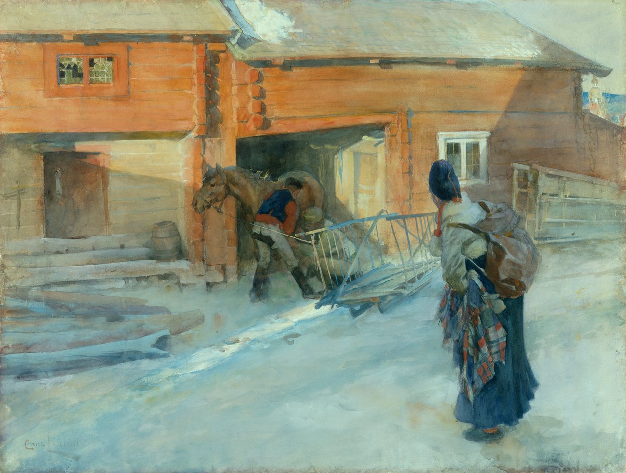 En gård, Bingsjö av Carl Larsson