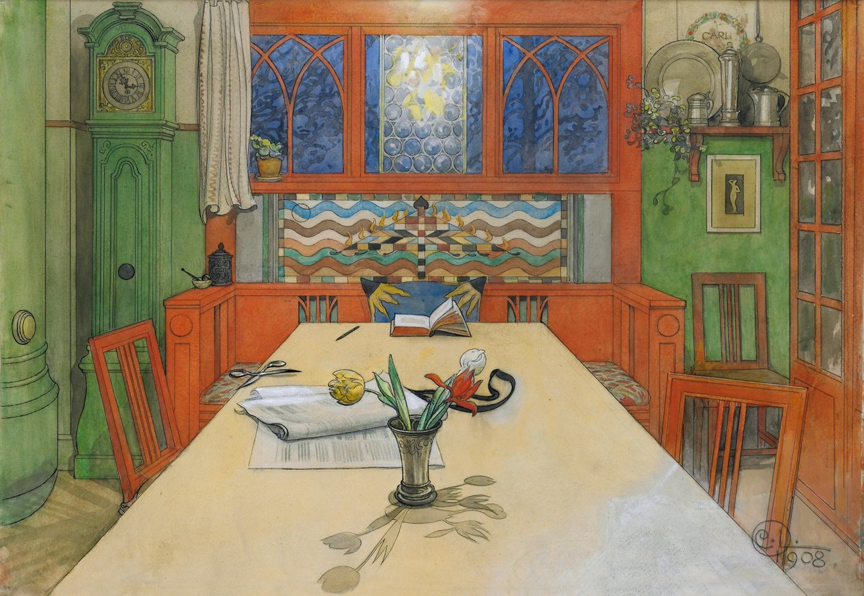 Dagen är klar, god natt! 1908 av Carl Larsson