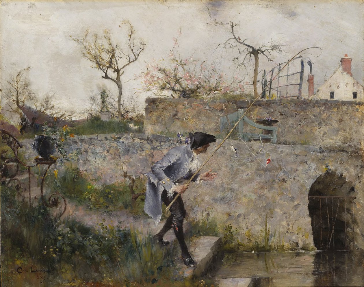 Det nappar! av Carl Larsson