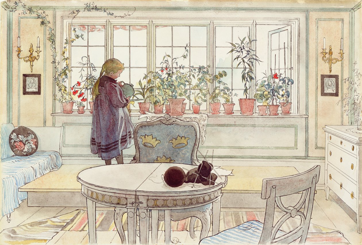 Blommor på fönsterbrädan, från 